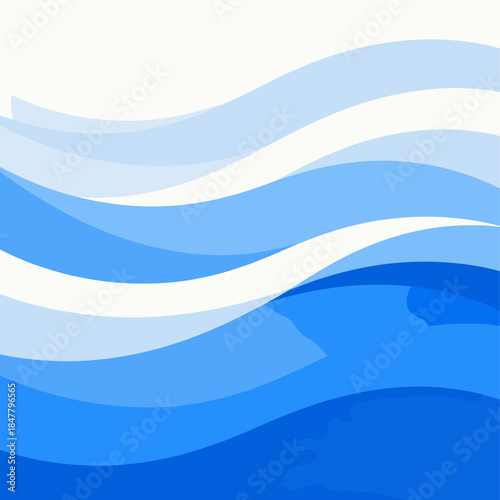 [Vector EPS]Abstract blue and white wavy patterns with fluid design elements