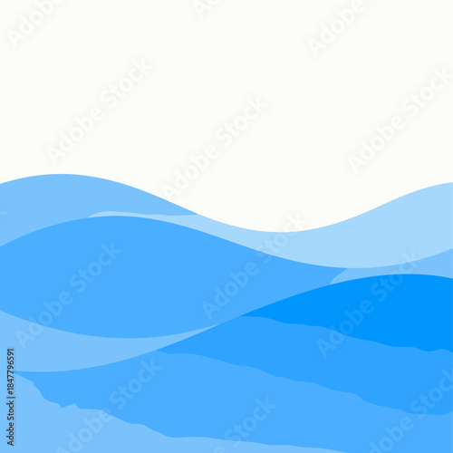 [Vector EPS]Abstract blue wave pattern with smooth curves and light color transitions