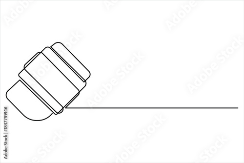Rubber eraser one continuous line art drawing concept, vector art minimalist illustration design