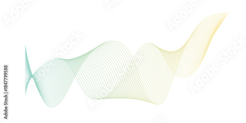 Abstract colorful wave line futuristic technology flowing particles. modern curved wave smooth stripe seamless pattern. digital frequency track equalizer. stylized wave line art background.
