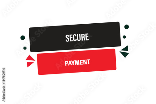 Print Button, web template, secure payment, banner label, vector symbol.


