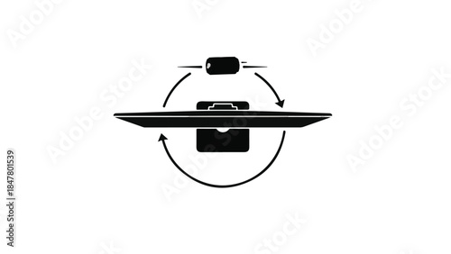 Rotating smart TV with wireless keyboard and mouse