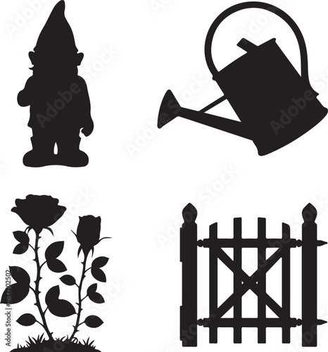 Garden Elements Silhouette Set