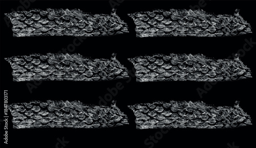 set of plastic bubble wrap 