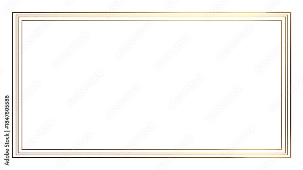 Fototapeta premium Elegant White Background with Thin Gold Frame for Various Design Applications