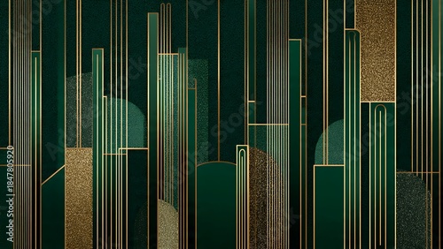 Elegant Vertical Art Deco Design with Varying Lines and Rich Texture