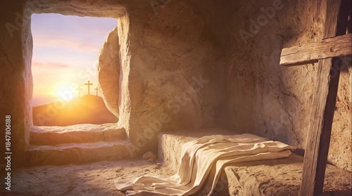 Easter resurrection spiritual awakening religious faith transformation hope rebirth eternal life salvation Christian theology biblical narrative empty tomb sunrise morning light divine miracle