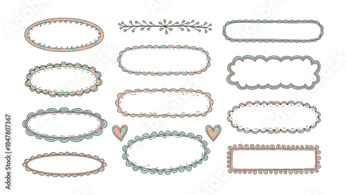 Vintage Frame Collection: Hand-drawn vintage frames, each meticulously crafted with intricate designs, ready to elevate any project with their timeless appeal.