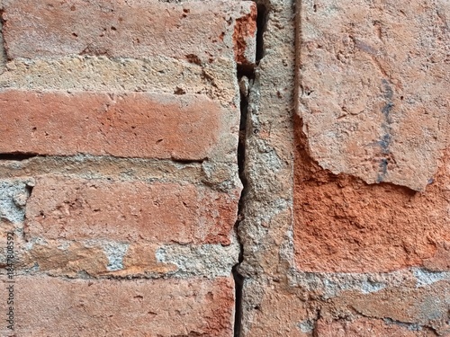 the house wall cracked in the middle