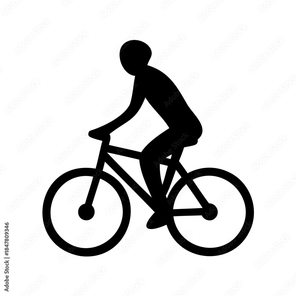 Fototapeta premium silhouette of a cyclist