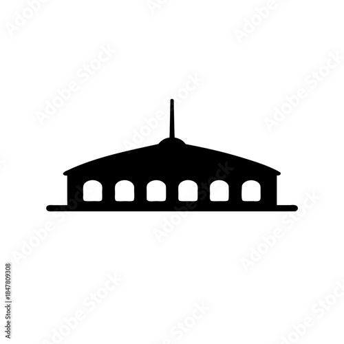 blue mosque silhouette