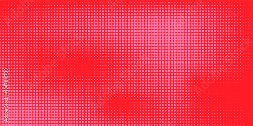 red and pink halftone dotted pattern with gradient effect