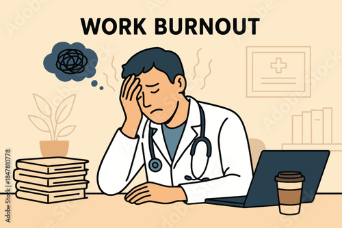 Doctor Work Burnout Stressed From Overwork