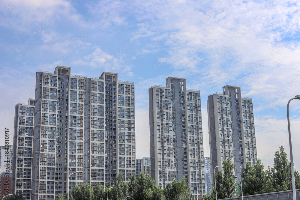 Fototapeta premium High-rise apartment buildings in Chengdu, Sichuan Province, China