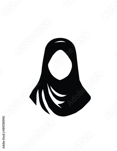 black mask on white background