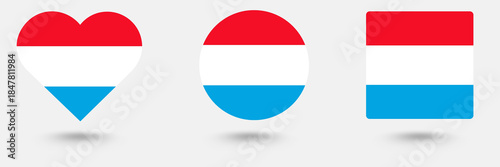 Free Download Luxembourg flag buttons - GFXLoad
