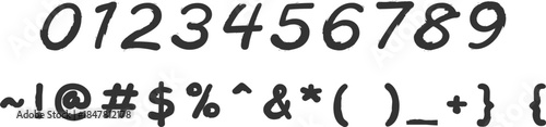 A collection of numbers and special characters