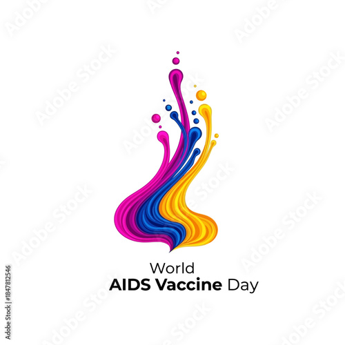 World Aids Vaccine Day Colorful Abstract Art Splash Logo Design.jpg