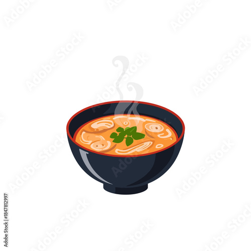 Soup Cartoon Design Very Delicious