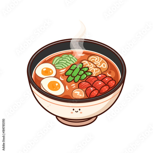 Soup Cartoon Design Very Delicious