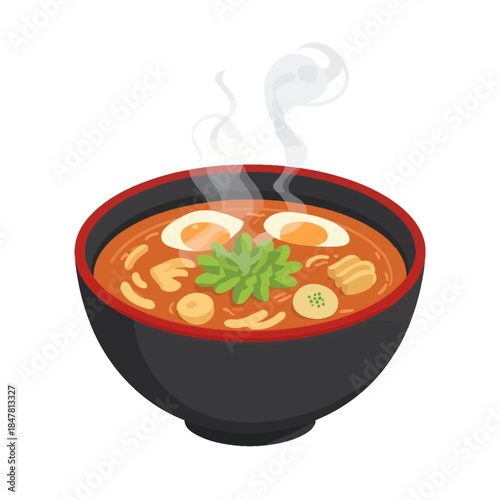 Soup Cartoon Design Very Delicious