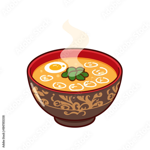 Soup Cartoon Design Very Delicious