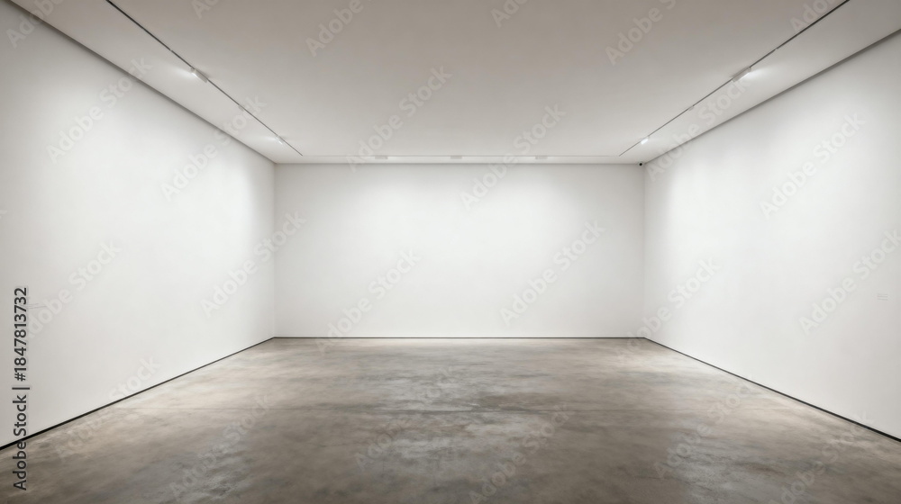 Obraz premium Empty Minimalist White Gallery Space