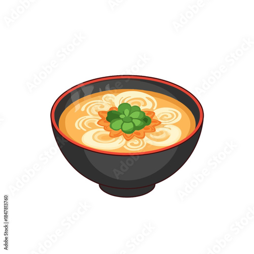 Soup Cartoon Design Very Delicious