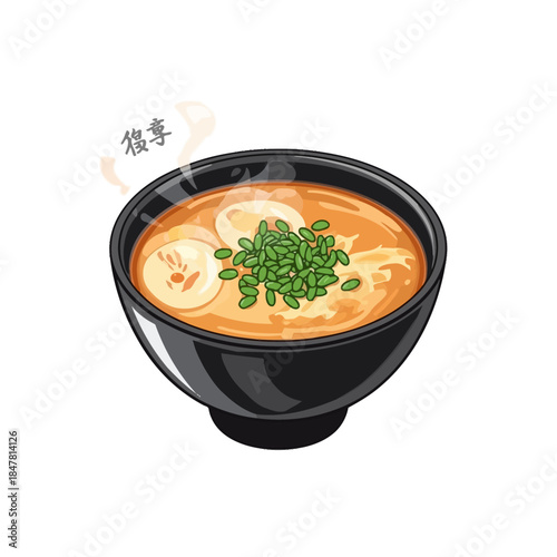 Soup Cartoon Design Very Delicious