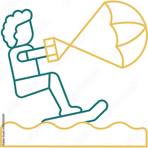 Kitesurfing Icon