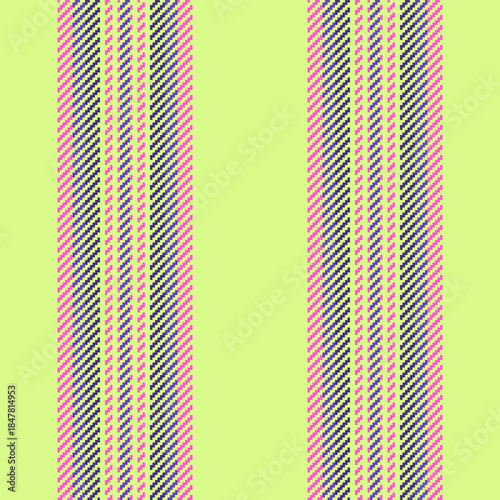 Melection fabric vector lines, print textile texture vertical. Priental stripe pattern background seamless in lime and indigo colors.