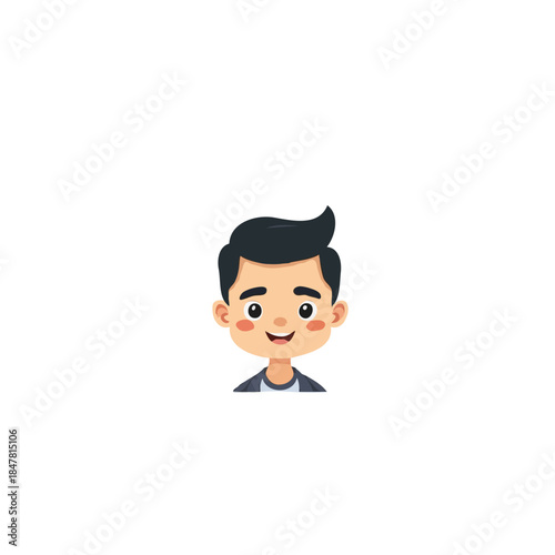 Cheerful cartoon character with upbeat face showcasing friendly illustration for children's media