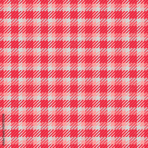 Kilt seamless plaid check, inspiration texture fabric vector. Rosa textile background pattern tartan in red and gainsboro colors.