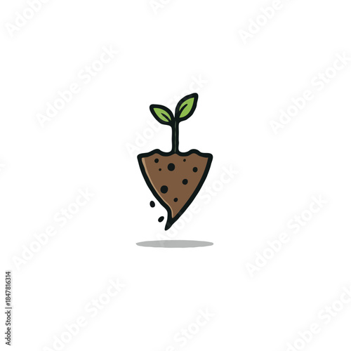 Symbolic seedling emergence suggesting potential growth and nurturing beginning a journey towards