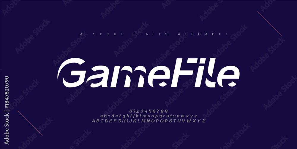 Fototapeta premium Abstract technology space font and alphabet. techno effect fonts designs. Typography digital sci-fi concept. vector illustration
