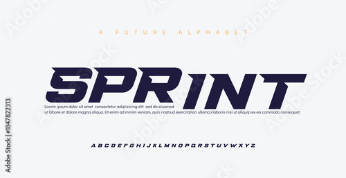 Sport Modern Italic Alphabet Font. Typography urban style fonts for technology, digital, movie logo design. vector illustration