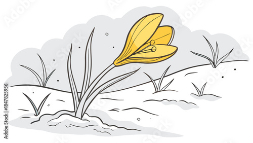 hand drawn vector illustration of a plant