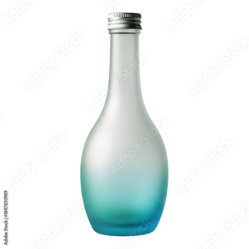 Wallpaper Mural A frosted glass bottle with a silver cap on a transparent background Torontodigital.ca