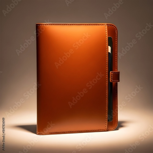 Premium Leather Portfolio with Device Insert and High-Quality Stitching for Executive Use