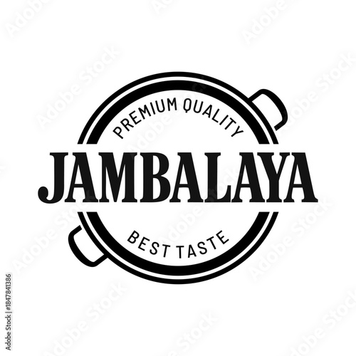 Jambalaya logo vector illustration. Simple design