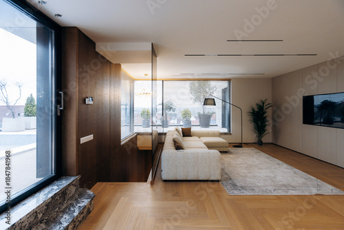 Wallpaper Mural Open concept living room illuminated by natural sunlight Torontodigital.ca