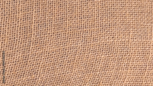 Coarse natural burlap fabric.. 