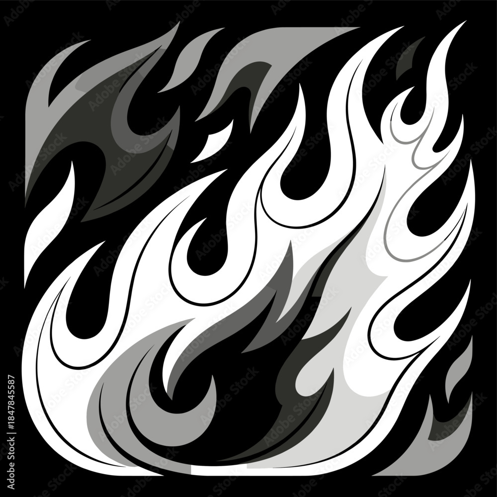 Fototapeta premium [Vector EPS]Abstract flame pattern with various shades and shapes for design purposes