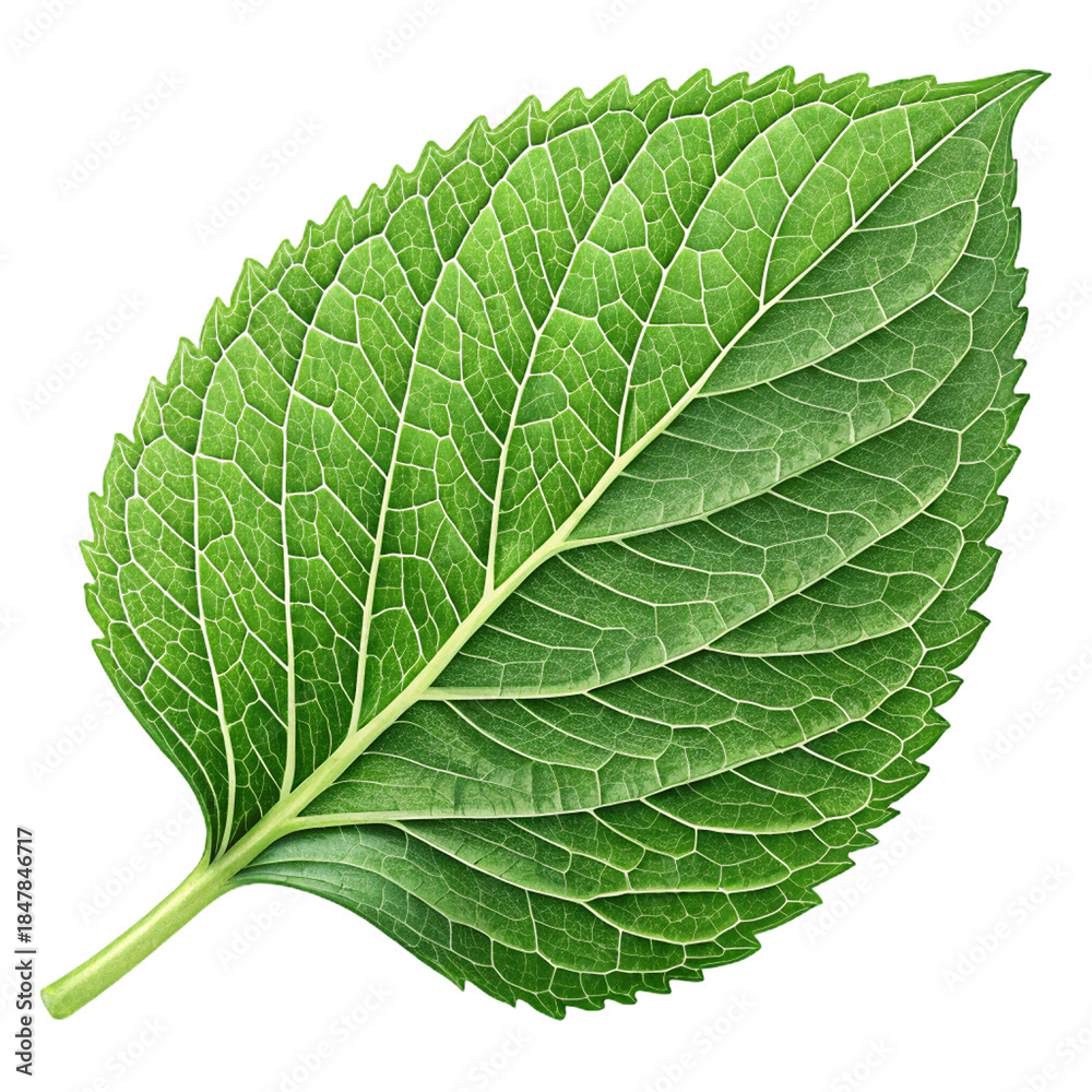 Obraz premium Fresh green leaf isolated on white background