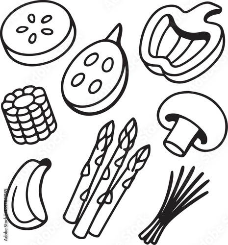 Farmers Market Oddities Vegetable Bundle.eps