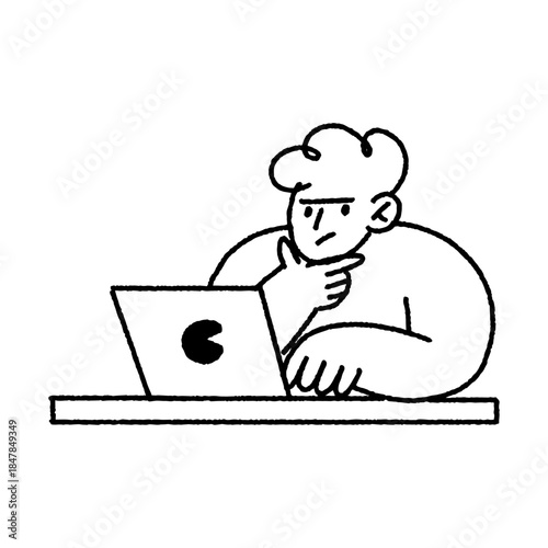 startup doodle illustration character