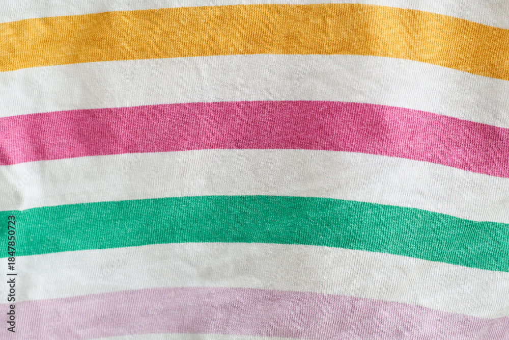 Fototapeta premium striped yellow white magenta and green fabric texture