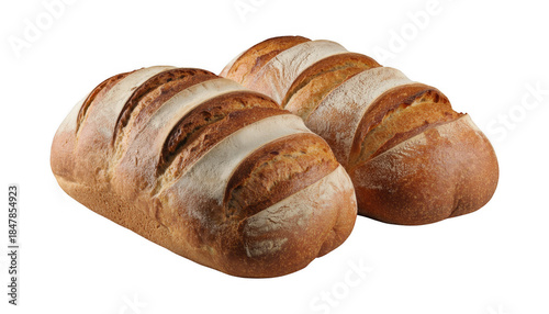 Sliced loaves of bread sliced bread bakery isolated on a transparent background