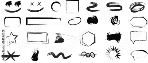 Hand drawn vector collection featuring a vintage sketch set of school and music icons with black line art doodles and equipment symbols for your web design