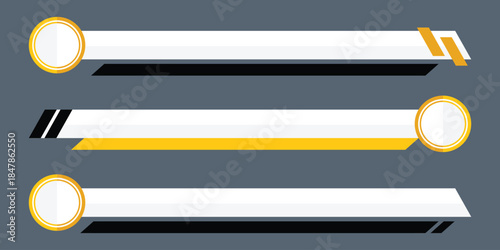 lower third banner template design collection for news